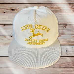 John  Deere embroidered corduroy snap back hat